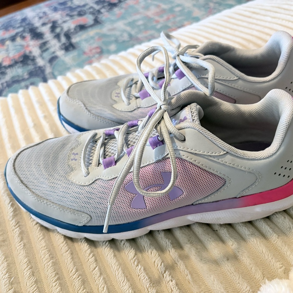 Under Armour Women's Gray and Purple Athletic Shoes